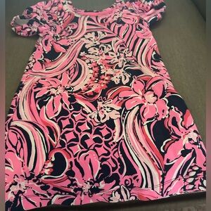 Lilly Pulitzer Mini Rhett Dress in Flirty Fins And Feathers